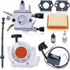 Gubeter Carburatore Puleggia Rinculo Starter Kit, Per Stihl Fs120 Fs250 Fs200 Fs350 Fs300 Trimmer, Avviamento a strappo 4134 080 2101, Carburatore 4134 120 0603, Bobina di accensione 4134 120 0603
