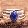 Natale Lapislazzuli Gemma 925 Argento Sterling Artigianale Anello Tutti Misura