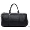 BACCINI® borsa viaggio tracolla vera pelle FLORIAN grande borsone bagaglio a mano sportiva duffle bag weekend uomo donna nero prodotto artigianale