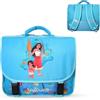 Bagtrotter - Vaiana - Disney - Cartella 38cm - Blu - 2 scomparti - 1 tasca con patta - Spallacci imbottiti - Fondo rinforzato - Schienale imbottito - 38x13x34cm - Poliestere - Cartella scuola