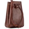 GERMANUS Olaf - Borsa in pelle bovina spessa per medievale LARP, per monete, avventura, arrampicata, trekking, cosplay come marsupio, marrone, marrone, Stile retr