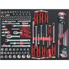 KS Tools 711.0118 SCS Serie di chiavi a bussola, 118 pz, 1/4+3/8 modulo 1/1