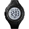 TONSHEN Multifunzione Outdoor Sportivo Orologio Uomo 50M Impermeabile LED Elettronico Doppio Tempo Allarme Cronometro Digitale Militare Orologi da Polso (Nero2)