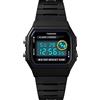 TONSHEN Piccolo Digitale 50M Impermeabile Multifunzione LED Elettronico Allarme Sportivo Orologi da Polso Plastica Cassa e Gomma Cinturino Orologio (Nero)