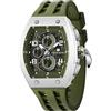 TSAR BOMBA Orologio da uomo Orologio Impermeabile Orologi da polso uomo cinturino nero cassa in acciaio inossidabile argentato Cronografo Movimento al quarzo Regalo