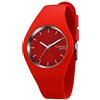 TONSHEN Unisex Minimalismo Fashion Casual Analogico Quarzo Orologio 12 Colori Gomma Orologi da Polso da Uomo Donna (Rosso)
