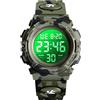 TONSHEN Ragazzo e Ragazza Sportivo Orologio Outdoor 50M Impermeabile LED Elettronico Allarme Cronometro Plastica Cassa e Gomma Cinturino Digitale Orologi da Polso