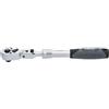 VIGOR HAZET Cricchetto telescopico articolato reversibile V6638N, quadro da 3/8 di pollice, estensibile da 250-350 mm, testa girevole a 180 gradi, 90 denti, angolo di lavoro di 4 gradi