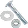 AERZETIX Set di 10 bulloni viti a testa tonda con quadro sottotesta M10x60mm / rondelle e dadi M10 / acciaio zincato/per fissaggio e assemblaggio