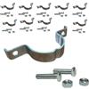 Generic Staffe monofacciali a ponte con viti a testa quadrata e bulloni per pali antirotazione diametro 60 mm adato a segnaletica stradale e specchi parabolici - Confezione da 10 Pezzi MADE IN ITALY