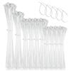 Vexnaro Set da 1200 Fascette Plastica Nere, Resistenti ai Raggi UV e alle Alte Temperature, Autobloccanti 100/150/200/250mm Fascette in Nylon, per Gestione Cavi,Giardinaggio,Casa e Officina (Bianco)