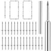 ENUTROF Chiodo a Doppia Testa 100Pcs Chiodi per Battiscopa Senza Cuciture Filo per Battiscopa Viti di Sicurezza Invisibili con 1 Strumenti per Manicotti (100Pcs)