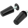 IdeaGenesis - 12 Fermi per Tapparelle Avvolgibili Nero 40mm in PVC Recambio Universale per Arresto Serranda Tappo Viti Rondelle Incluse per Finestre Resistenza Antiinceppamento (12, Nero 40mm)