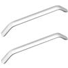 BOZONLI Maniglie per mobili in Lega di Alluminio, Maniglia per cassetti, Maniglie Cucina, centro foro 160mm, Argento, 2 pezzi