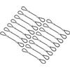 PATIKIL 10Cm Cavo Di Sicurezza, 15Pcs Cavo D'Acciaio Inossidabile 2Mm Diametro Con Doppio Anello Per Illuminazione Palco Lucchetto Valigia, Nero