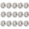 uxcell Sourcingmap® 15PCS M5 x 0.8 mm passo filettatura metrica 201 in acciaio INOX mano sinistra dado esagonale