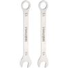 QUARKZMAN 2pz Chiave Combinata Sottile Metrica 13mm Torx Terminata Scatola 15 Gradi Offset Estremità Aperta Acciaio Inossidabile, Tono Argento
