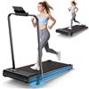 HOMEFITNESSCODE Tapis Roulant Elettrico Salvaspazio 7%, 3 IN 1 Walking Pad Pieghevole, 2.5CV Tapis Roulant Con Inclinazione(Nero brillante)