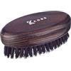 Kobe Palm - Spazzola da barba da uomo, in stile militare, con setole di cinghiale, perfetta per la cura della barba, funziona bene con oli da barba (cenere scura)
