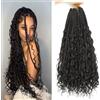 Firstcyh Hair Boho Box Braids - Extension per capelli ricci con capelli lunghi e ricci, 2 pezzi, per donne nere (45,72 cm (confezione da 8), 2 #)