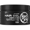 RedOne Hair Styling Gel Keratin - Gel Capelli con Cheratina e Vitamine A&E, Maximum Control e Finitura Lucida, 400 ml | gel capelli ricci anti-crespo | gel per capelli uomo e donna