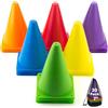 Faswin Tebery Confezione da 30 Coni per Allenamento Sportivo, in plastica, per Skate, Calcio, Calcio, Giochi all'aperto, educazione Fisica ed Eventi Festivi, Colori Assortiti, 17 cm