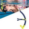 Kopinma Tubo di respirazione frontale per adulti Freestyle nuoto boccaglio tubo con montaggio centrale, bocchino in silicone blu