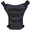 Xieben Borsa da gamba in nylon per coscia per uomo Tattico militare Motociclista Bici multitasche Viaggio da uomo Escursionismo Arrampicata Ciclismo Vita all'aperto Marsupio