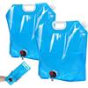 BRTNUP Tanica per acqua con rubinetto, 2 taniche per acqua pieghevole, 5 l, 10 l, contenitore per acqua potabile con manico, portatile, pieghevole, per attività all'aperto, campeggio, barbecue, casa,
