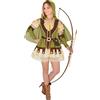 Ciao Robin Lady costume donna (Taglia unica adulto), Verde/Marrone, Ragazza