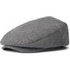 Brixton Coppola Hooligan Fishbone Cappello Piatto Berretti di Tessuto L (59-60 cm) - Grigio