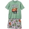 United Colors of Benetton Pig(T-Shirt+Short) 30960P09V Set di Pigiama, Verde, XS Bambino