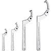 QUARKZMAN 4 Pc Set Chiave A C Regolabile Attrezzo A Gancio Per Dadi 19mm-51mm/32mm-76mm/51mm-121mm/115-170mm Per Macchina Tornio Bloccaggio Testa Rotonda