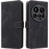 XINNI Cover per Xiaomi 15 Ultra Custodia, RFID Protection Flip Magnetica Pelle PU/TPU Portafoglio, Nero