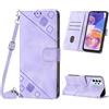 Mo-Beauty Custodia per Samsung Galaxy A23 5G/A23 4G/M13 4G/M23 5G/F23 5G, PU Pelle Portafoglio Flip Custodia a tracolla [Supporto] [Chiusura Magnetica] Cover per Samsung A23 5G - Viola
