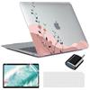 MUSHUI 4 in 1 Custodia per MacBook Air 13 M1 2020 2019 2018 A2337 / A2179 / A1932, Cover Rigid Protettivo Guscio Rigido Case & Copritastiera & Adattatore USB C per Mac Book Air M1, New23