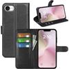 Fertuo Cover per iPhone 17e, Custodia Portafoglio Cover a Libro in Pelle Flip Case Sottile con Silicone Bumper, Fibbia Magnetica, Porta Carte e Kickstand, Nero