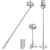 XIHAMA Bastone per selfie con treppiede, supporto per telefono portatile e telecomando senza fili, compatibile con iPhone, Samsung, Xiaomi e smartphone Android (bianco con luce a LED)