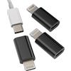 Kefiany Adattatore da USB C Femmina a Lightning Maschio (3Pack) per Apple iPhone iPad Connettore Type-C Jack Cavo Ricarica Adapter Caricabatterie Adattatori Caricatore Cavetto Convertitore Spinotto 090-tp-L