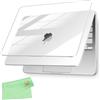 UESWILL Custodia per MacBook Neo 13 con chip A18 Pro modello A3404 Release 2026, cover rigida in cristallo lucido + panno di pulizia in microfibra, trasparente
