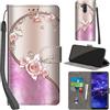 PHINIENLAND Cover per Huawei Mate 20 lite PU Pelle Custodia Flip Rosa