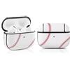 Derhom- Custodia Protettiva in Silicone per Airpods Apple Pro [Leather Series] (Baseball)