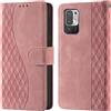 CaseGla Cover per Xiaomi Redmi Note 10 5G PU Pelle Custodia Flip Rosa