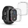 kwmobile Set 2x Custodia Smartwatch Compatibile con Huami Amazfit GTS 4 Mini Cover - Case Silicone Protezione Orologio Fitness trasparente