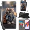 Haninsuze Cover per Xiaomi Redmi 12C Custodia Cover Pelle Libro Portafoglio con Porta Carte Magnetica Protezione Antiurto Cuoio Flip Case Custodia Cover per Redmi 12C, Gatto