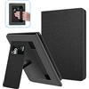 Ayotu Custodia con Supporto per 6 Nuovo Kindle 11ª Generazione 2024/2022 (Modello: RS23CV/C2V2L3), Custodia in Pelle PU con Cinturino da Polso, Nero