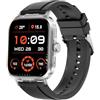 LAOYABB Smartwatch Uomo Donna, Sportivo Fitness Tracker con Effettua o Risposta Chiamate, 2.01 Intelligente Orologio con Contapassi/Cardiofrequenzimetro/Sonno, IP68 Smart Watch per Android iOS