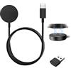 Zescyha Cavo Caricatore per Samsung Galaxy Watch 7 Ultra 6 6 Classic 5 5 Pro 4 4 Classic 3 Active 2 FE, Caricabatterie USB C Magnetico con Adattatore USB A, Ricarica Sicura e Stabile per Smartwatch Samsung