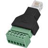 Goshyda Terminale a vite RJ12, connettore Ethernet Connettore adattatore RJ12 6P6C maschio a 6 pin