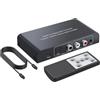 PROZOR DAC Convertitore con Telecomando 192KHz Convertitore Digitale Coassiale Toslink ad Analogico Stereo L/R RCA 3.5mm Audio Supporta Controllo Volume/Muto/Power ON OFF via IR Telecomando